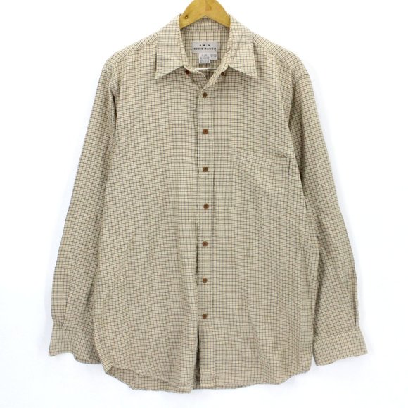 AKA Eddie Bauer Men's Casual Multicolor Plaid Long Sleeve Button Shirt Sz Medium - Picture 1 of 7